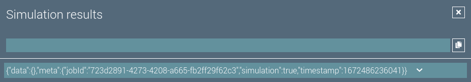 job configuration sim result