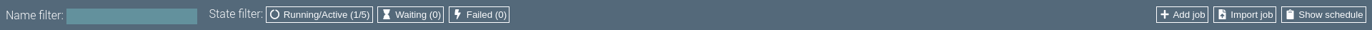 job overview action bar