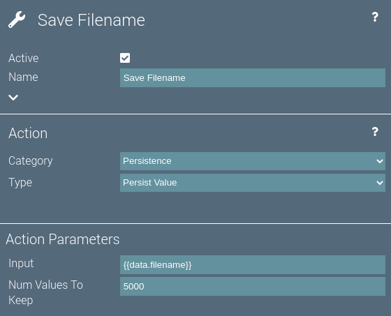 save filename